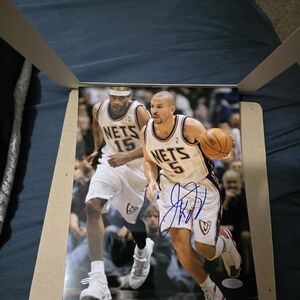 Autographed Basketball Photo with Nets Players